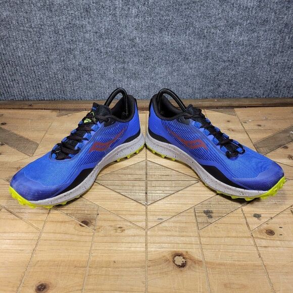 Saucony Peregrine 12 Running Sneakers Blue Raz Acid S20737-25 Mens US Size 8 .5 - Picture 6 of 12